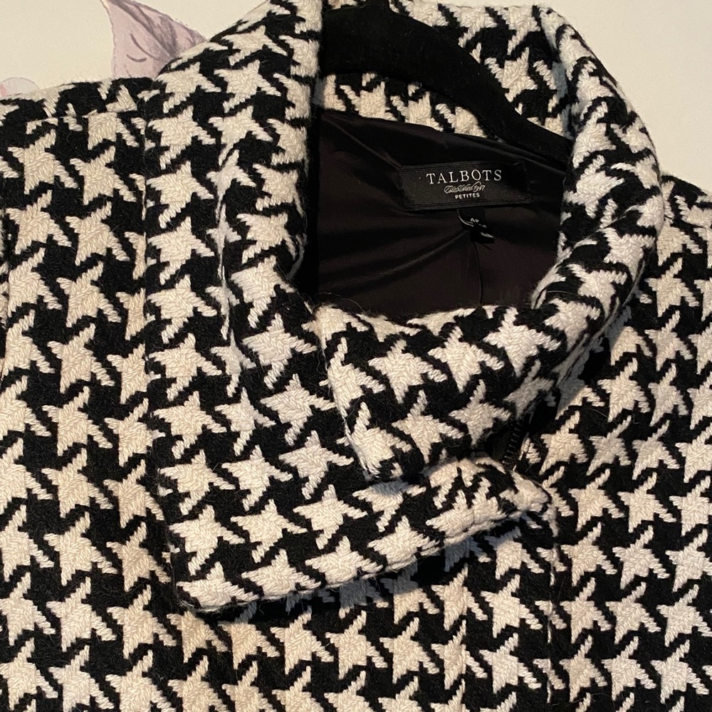 Talbots Black And White Star Pattern Sweater - image 2